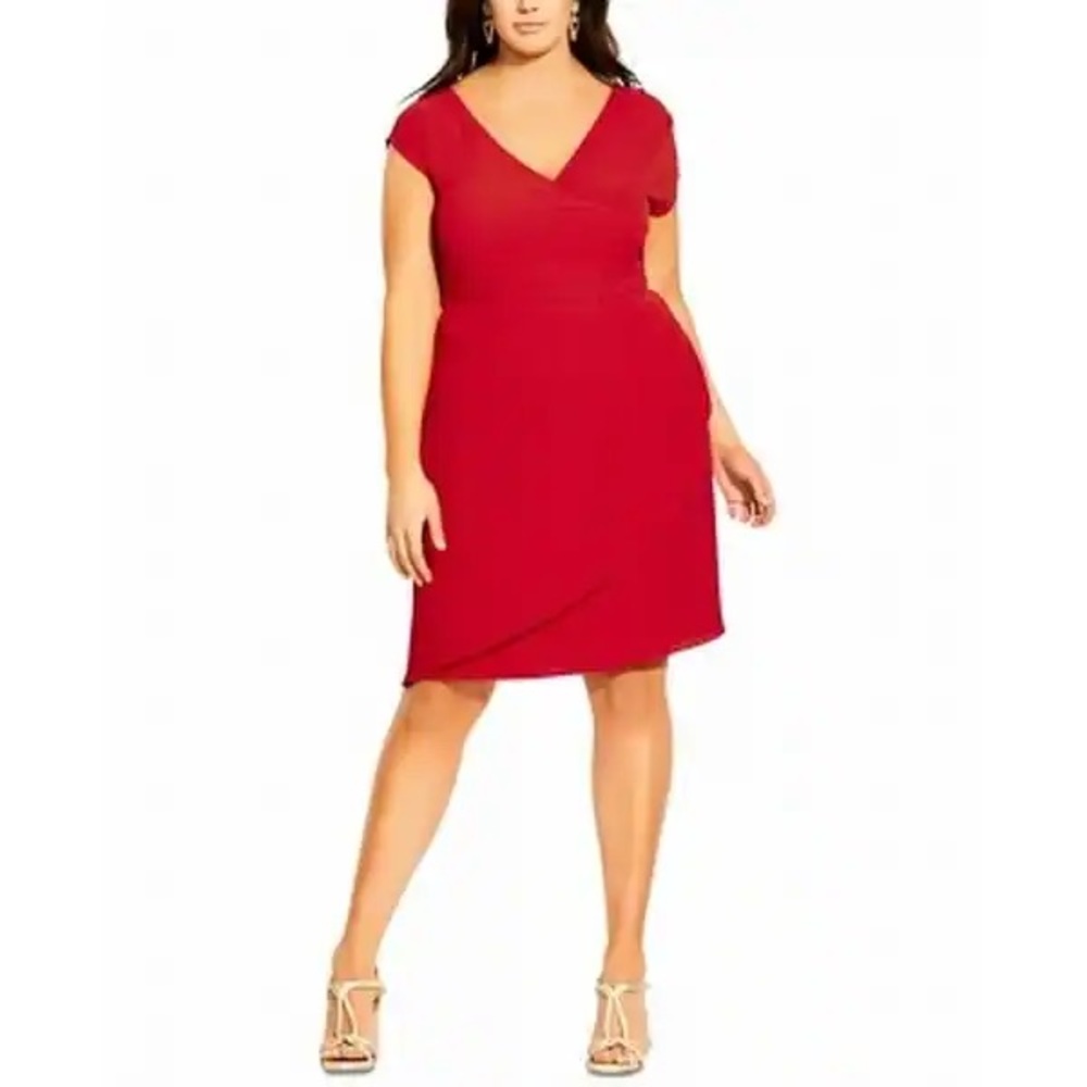 NWT City Chic Women's Plus Size Red